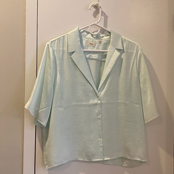 Aritzia Wilfred Beso Shirt | Snowmelt Blue | Size L - Picture 2 of 4